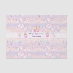 Personalised Unicorn Birthday Party Tissue Paper