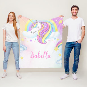 Personalised Unicorn Blanket for girl gifts
