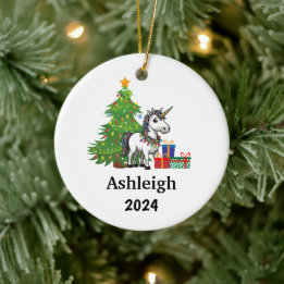 Personalised Unicorn Christmas Ornament