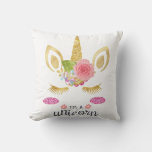 Personalised Unicorn Face with Pony Cushion