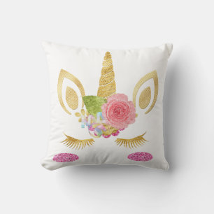 Personalised Unicorn Face with Pony Cushion