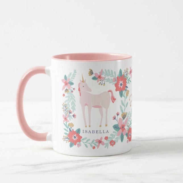 Personalised Unicorn Fields Mug (Left)