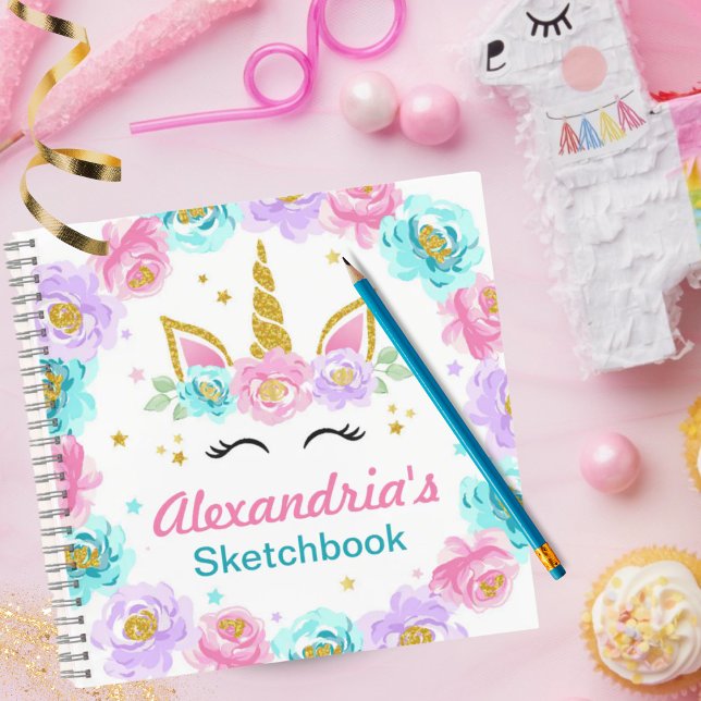 Personalised Unicorn Kids Birthday Party Favour Notebook (Creator Uploaded)