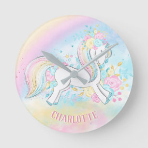 Personalised Unicorn Kids Wall Clock