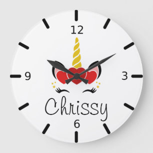 Personalised Unicorn Large Clock