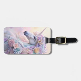 Personalised Unicorn luggage tag