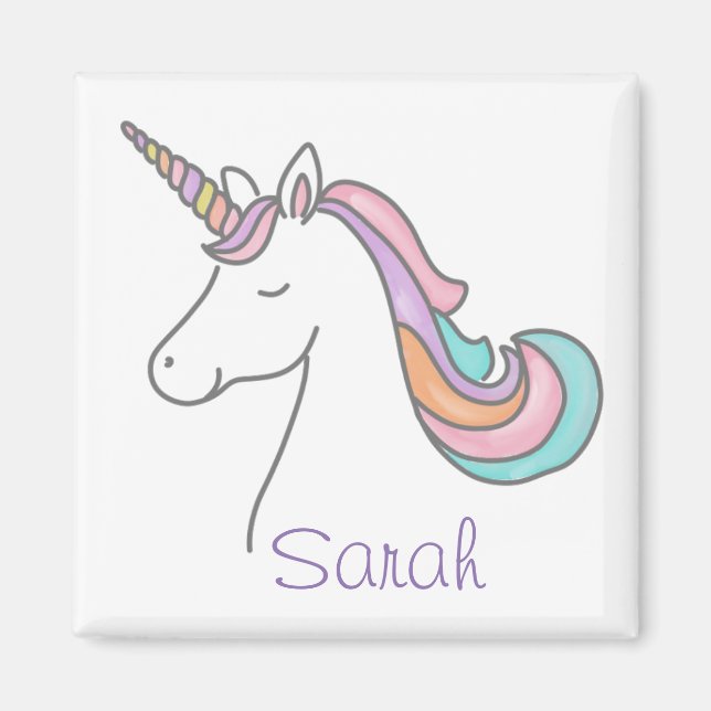 Personalised Unicorn Magnet (Front)