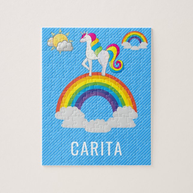 Personalised Unicorn Name Puzzle (Vertical)