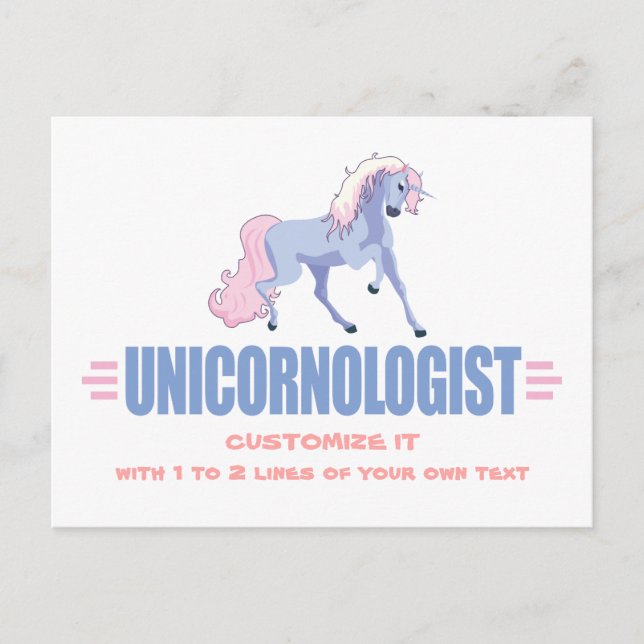 Personalised Unicorn Postcard (Front)