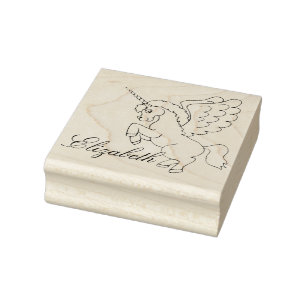 Personalised Unicorn Rubber Stamp
