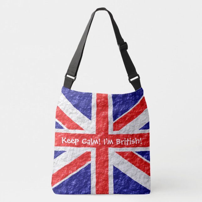 Personalised Union Jack Flag Design Crossbody Bag (Front)