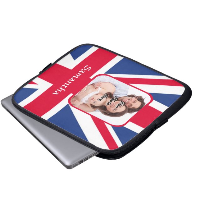 Personalised union jack laptop sleeve (Front Bottom)