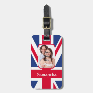 Personalised union jack luggage tag