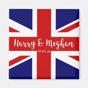Personalised Union Jack Royal Wedding Magnet