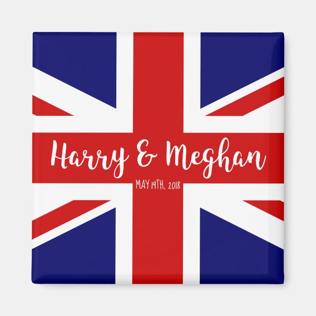 Personalised Union Jack | Royal Wedding Magnet (Front)