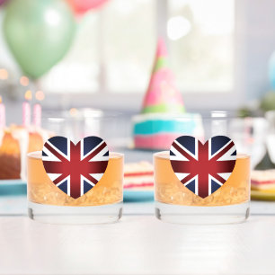 Personalised union jack wedding party glasses