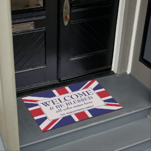 Personalised UNION JACK Welcome Doormat