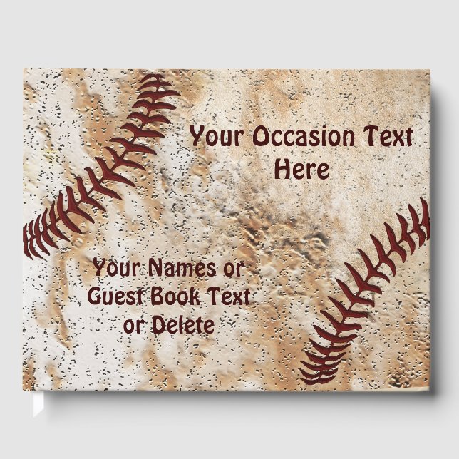 Personalised Unique Baseball Guest Book (Front)