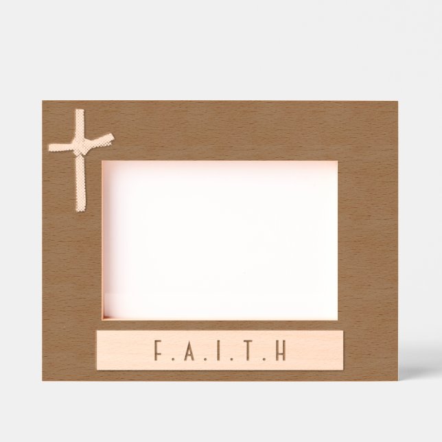 Personalised Unique Christian Palm Cross Keepsake Etched Frames (Front)