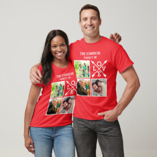 Personalised Unique Family In Love Photo Collage T-Shirt