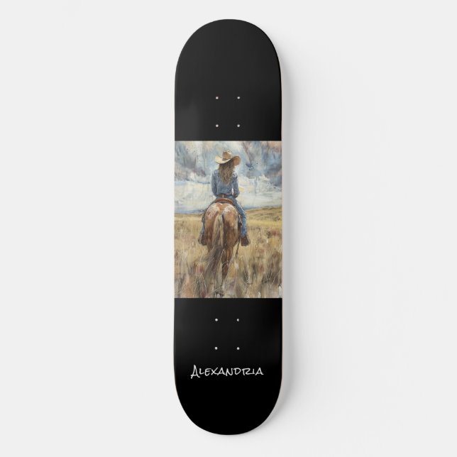 Personalised Unique Horse Lover Design Skateboard (Front)