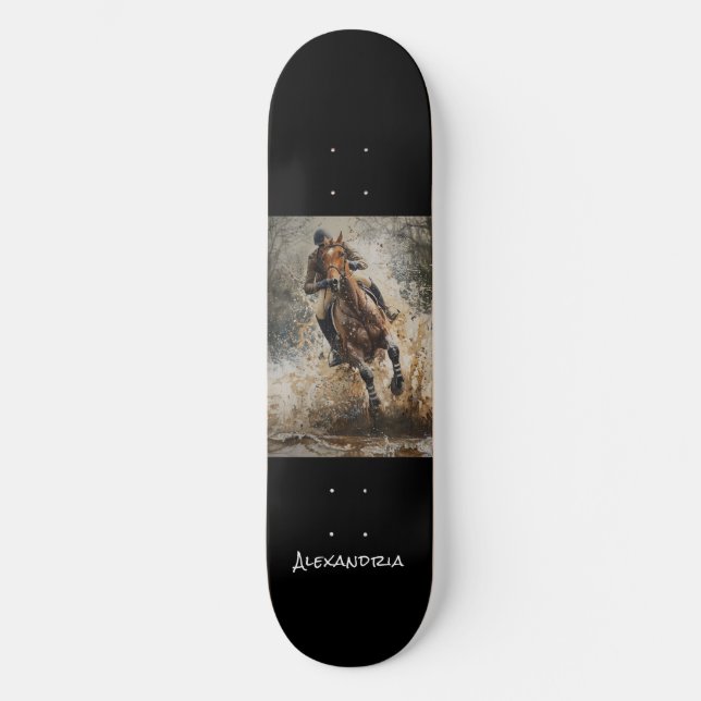 Personalised Unique Horse Lover Design Skateboard (Front)
