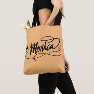 Personalised unique tote bag gift with name Monica