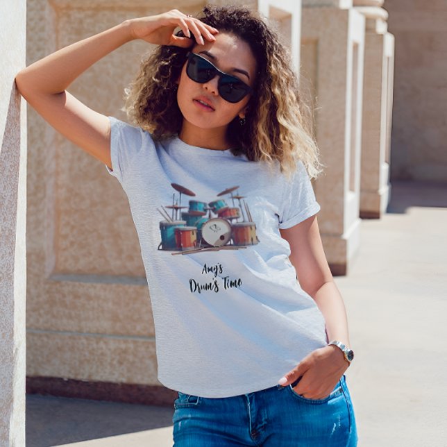 Personalised unisex Drums Music  T-Shirt (Creator Uploaded)