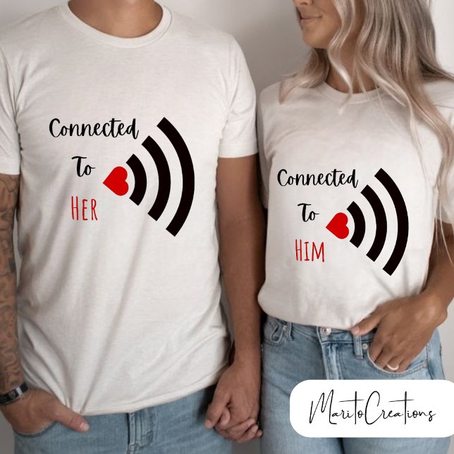Personalised unisex love connection t-shirt (Creator Uploaded)