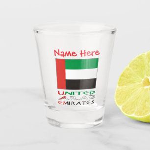 Personalised United Arab Emirates Flag Shot Glass