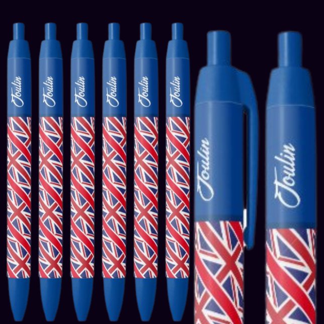 Personalised United Kingdom Flag                 Blue Ink Pen (Creator Uploaded)