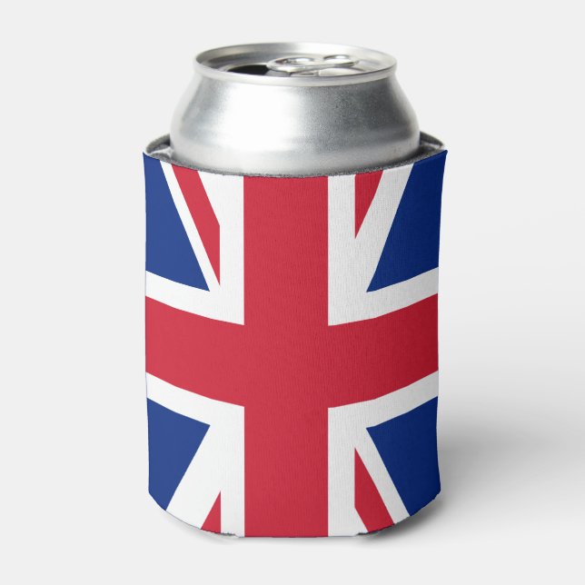Personalised United Kingdom flag Can Cooler (Can Front)