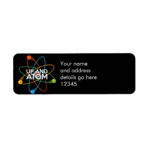 Personalised UP AND ATOM Return Address Label