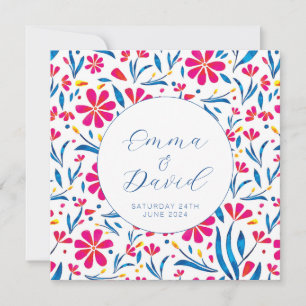 Personalised Uplifting Floral Pattern Invitation