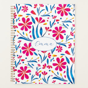 Personalised Uplifting Floral Pattern Planner