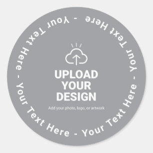 Personalised Upload Your Design and Text Classic Round Sticker