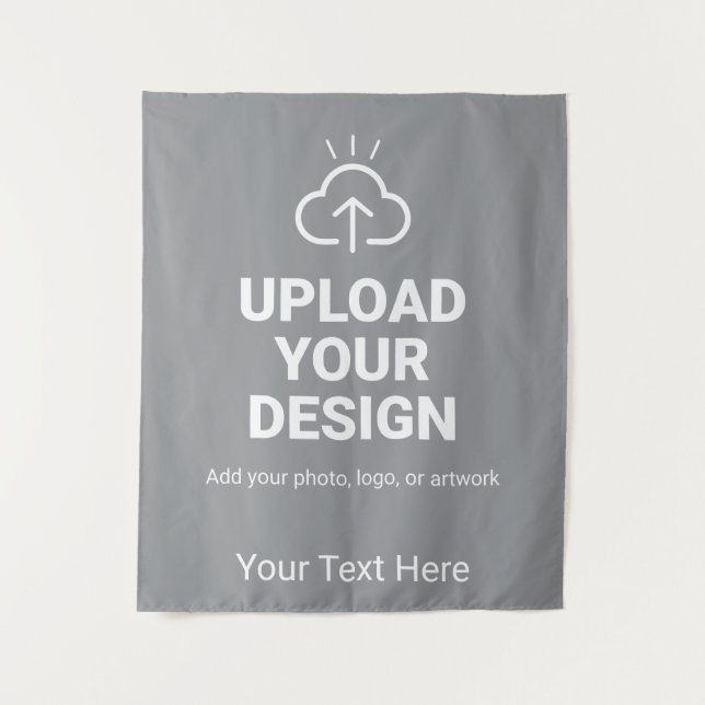 Personalised Upload Your Design and Text Tapestry (Front)