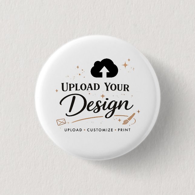 Personalised Upload Your Design Logo 3 Cm Round Badge (Front)