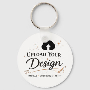 Personalised Upload Your Design Logo Key Ring