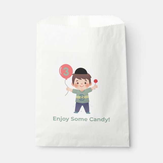 Personalised Upsherin Boy Favour Bags/Pekalach Bag (Front)