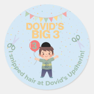 Personalised Upsherin Sticker