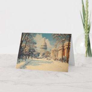 Personalised US Capitol Building Washington DC Holiday Card