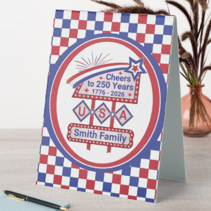 Personalised USA 250–Patriotic Retro Marquee