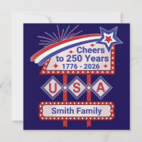 Personalised USA 250–Patriotic Retro Marquee