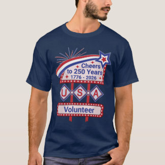 Personalised USA 250–Patriotic Retro Marquee T-Shirt