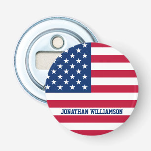 Personalised USA Flag Stars and Stripes Bottle Opener