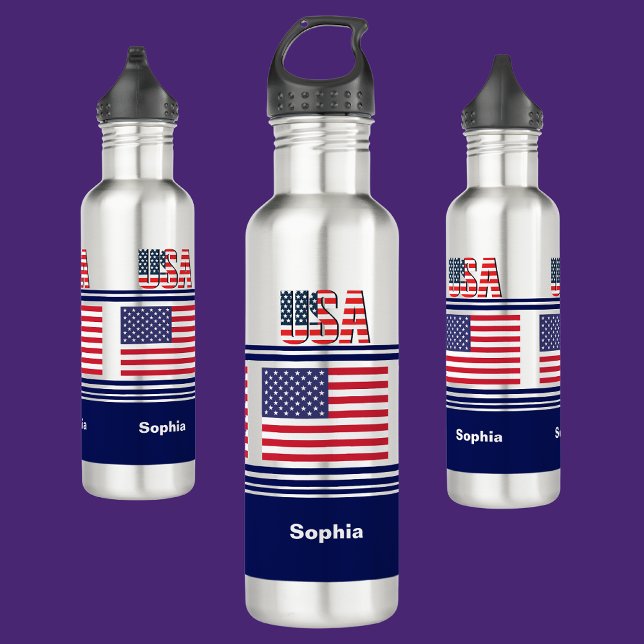 Personalised USA Patriotic Flag  710 Ml Water Bottle (Creator Uploaded)
