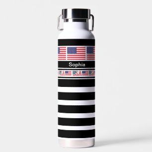 Personalised USA Patriotic Flag, United State Water Bottle