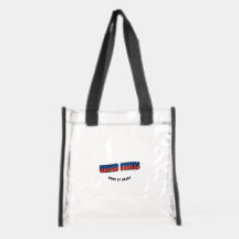 Personalised USA Retro 3D Clear Stadium Tote
