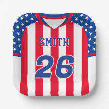 Personalised USA Soccer Jersey Plate | Custom Name